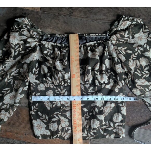 IN San Francisco Floral Square Neck Smocked Blouse - Picture 3 of 4